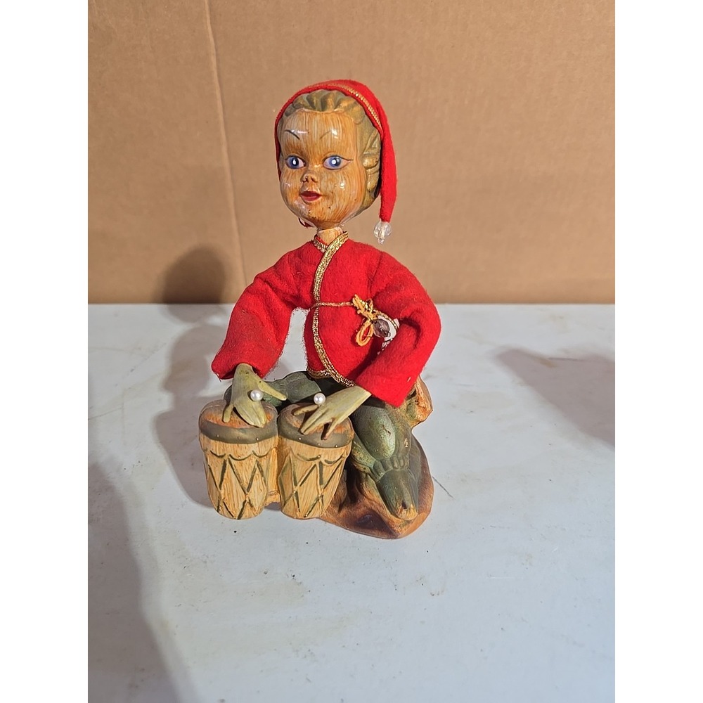 Drummer Boy Vintage Plastic Figurine Christmas Decor Vintage